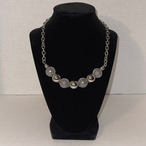 Stainless Steel and Hermatite Bead Necklace